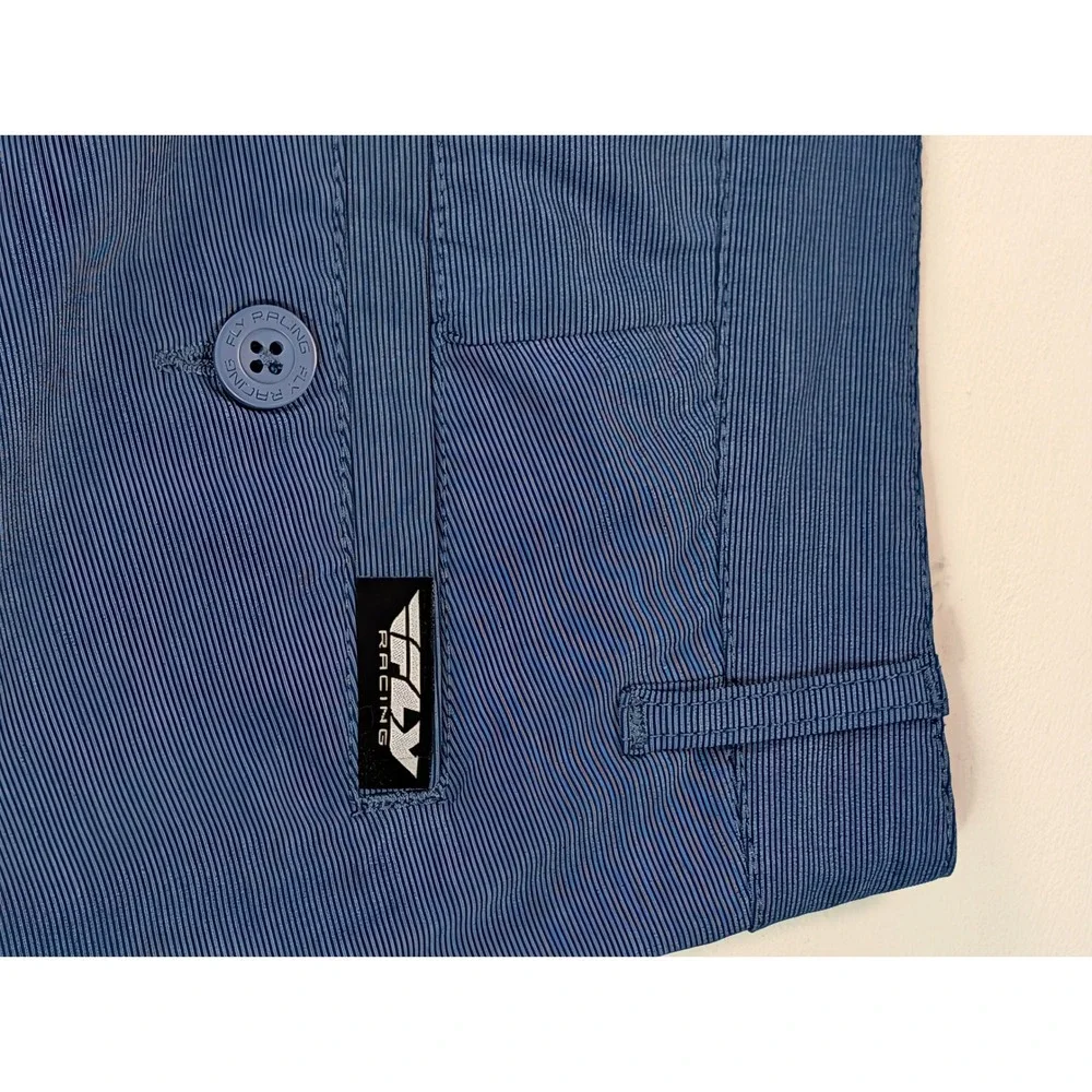 Fly Racing Mens Blue Hybrid Walk Shorts Size 36 Casual Active Stretch Micro-Cord